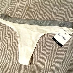 NWT white Calvin Klein thong